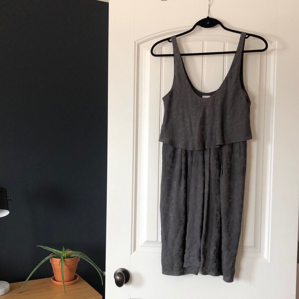 T. Babaton silk dress, greyish purple, size small